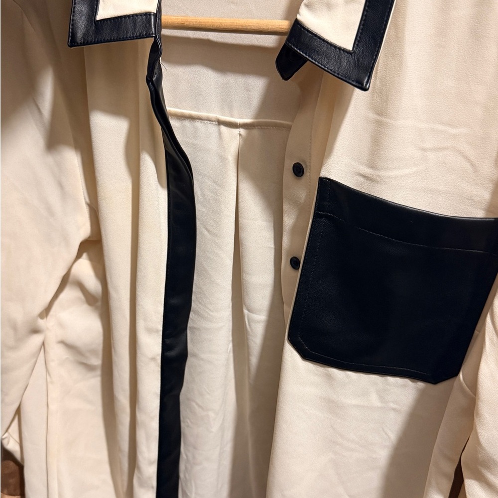 Express Cream Shirt with Black Accents